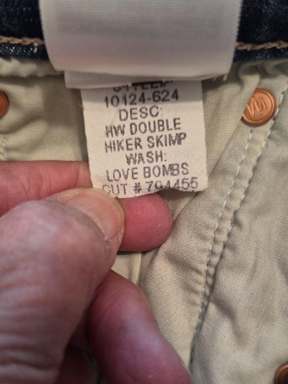 MOTHER High Waisted Double Hiker Skimp Color: “Love Bomb,- Size 24 - Picture 11 of 12